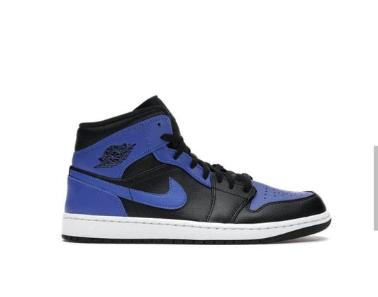 Nike Air Jordan 1 Mid Black Royal Tumbled