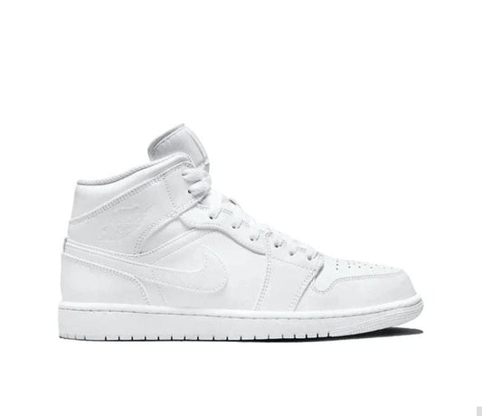 JORDAN 1 MID TRIPLE WHITE